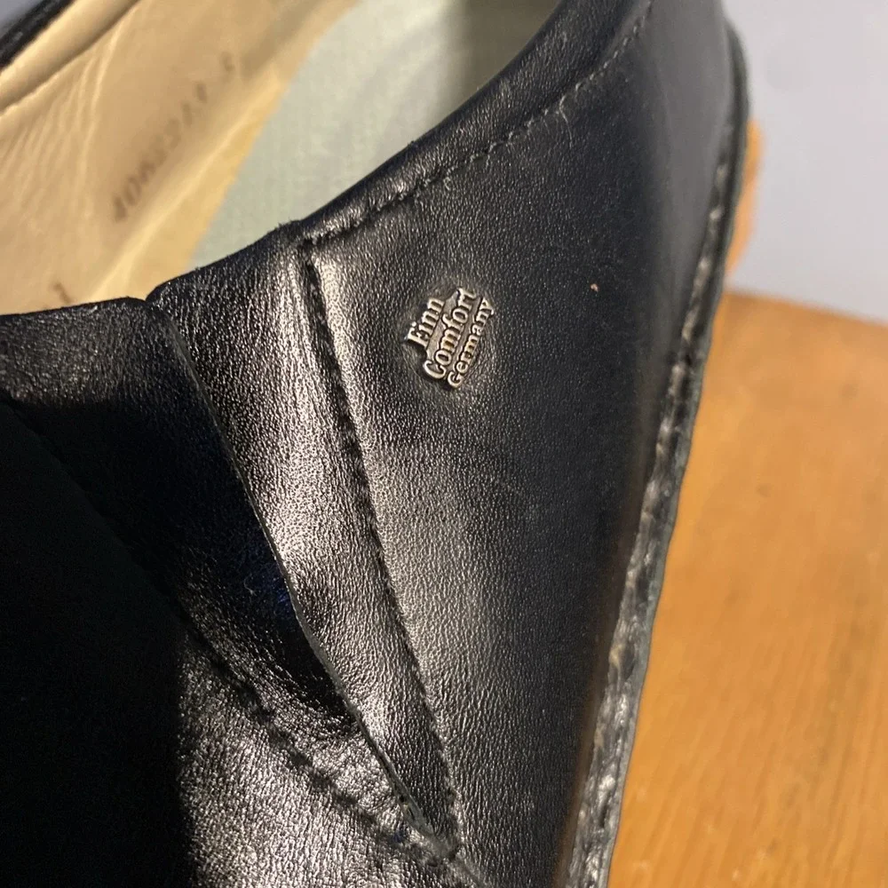 Finn Comfort Newport Black Slip-On‎ Casual Shoes, Size EU 41 US 7.5